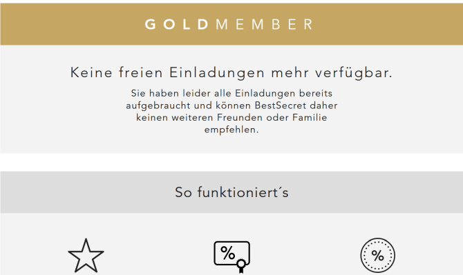 Bestsecret - freien Einladungen verfügbar